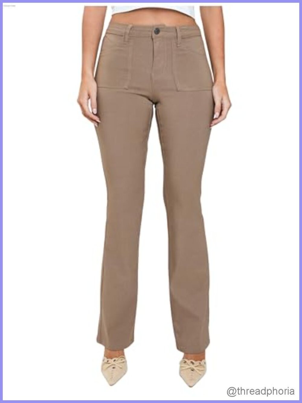 YMI Hyperstretch Mid Rise Bootcut Pants - High Stretch